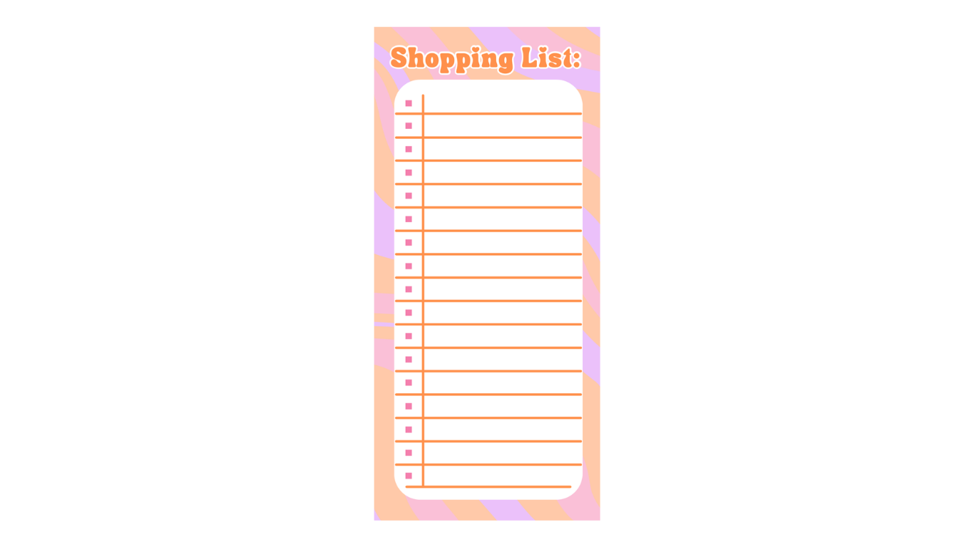 Groove Collection Magnetic Shopping List